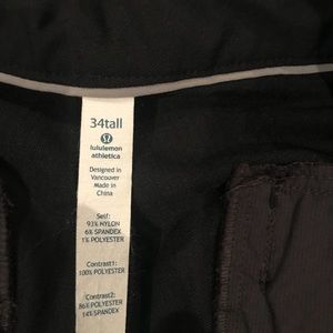 Black Lululemon commission pants.